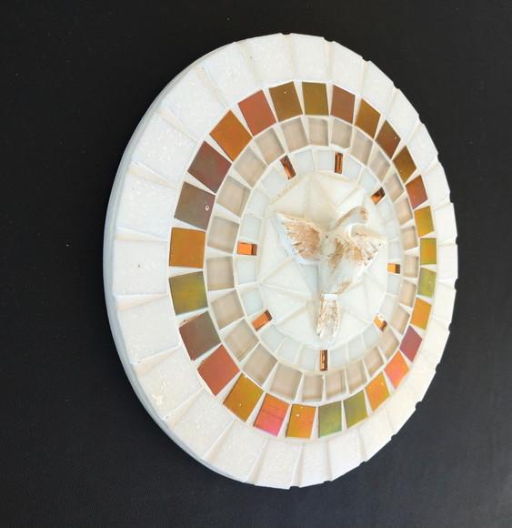 Mandala Divino Espírito Mosaico Branca P