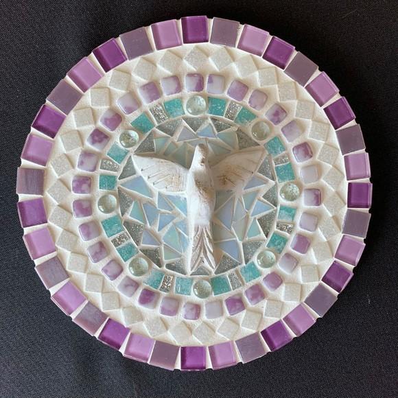Mandala Divino Espírito Mosaico Lilás