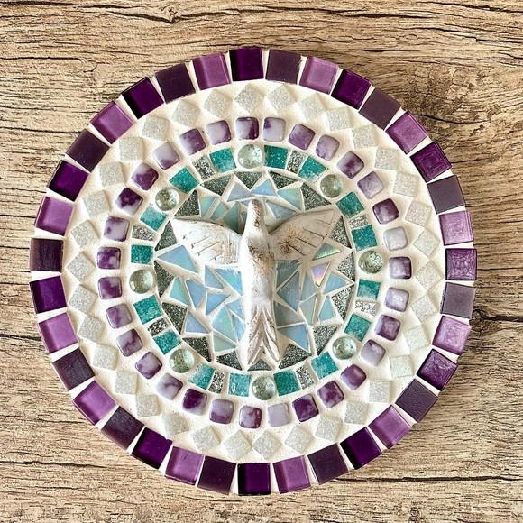 Mandala Divino Espírito Mosaico Lilás