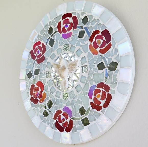 Mandala Divino Espírito Mosaico Rosas 20