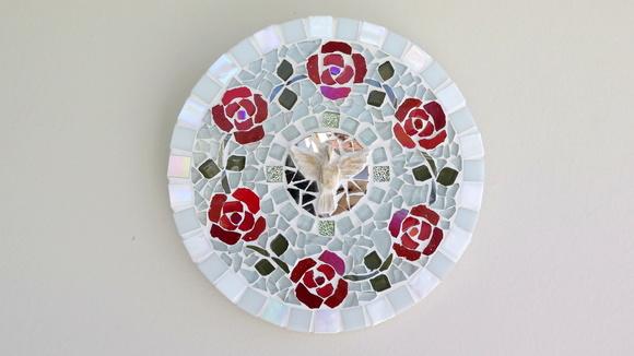 Mandala Divino Espírito Mosaico Rosas 20