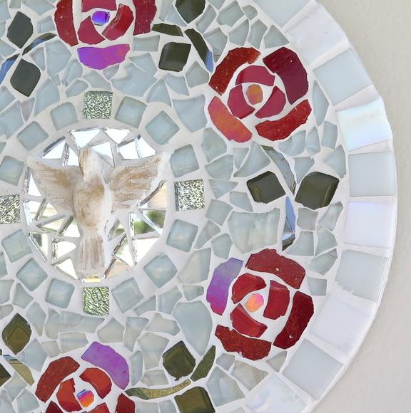 Mandala Divino Espírito Mosaico Rosas 20