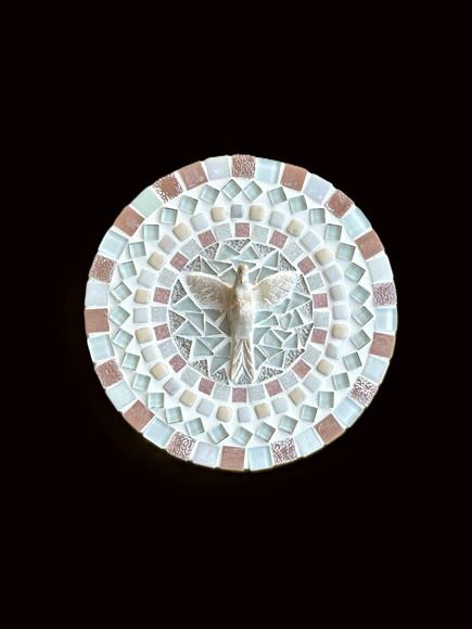 Mandala Divino Espírito Mosaico Rosé