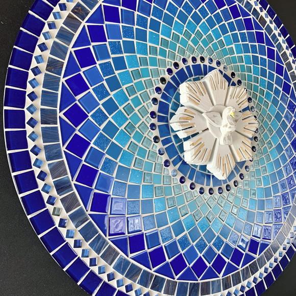 Mandala Divino Espírito Santo Azul Fractal