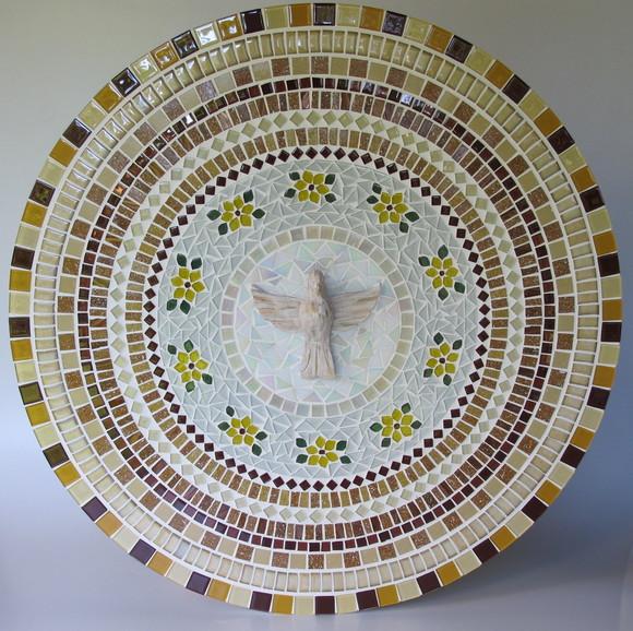 Mandala Divino Espírito Santo Bege 60