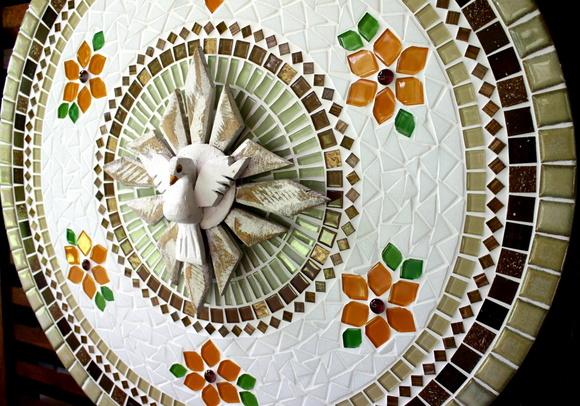 Mandala Divino Espírito Santo Bege 60