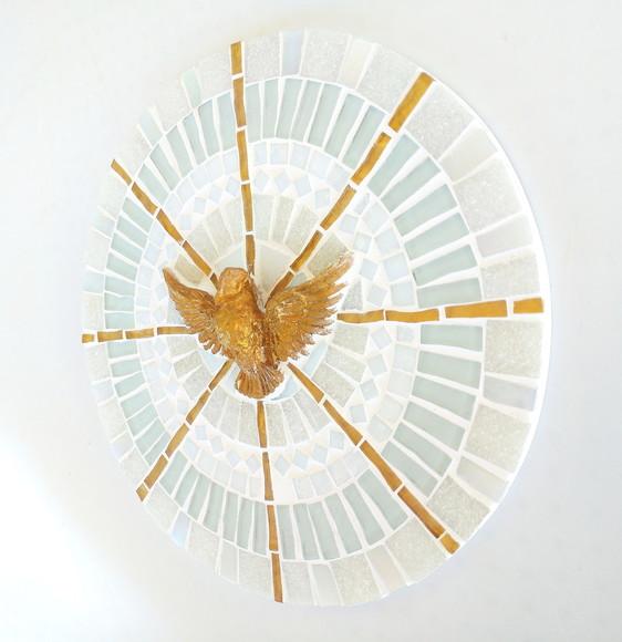 Mandala Divino Espírito Santo Branca e Dourada