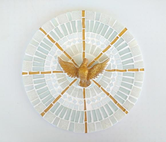 Mandala Divino Espírito Santo Branca e Dourada