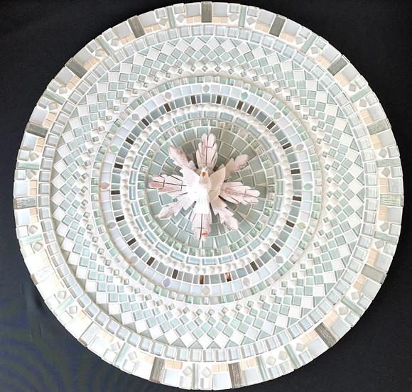 Mandala Divino Espírito Santo em Mosaico