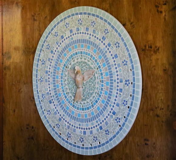Mandala Divino Espírito Santo em Mosaico