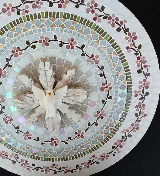 Mandala Divino Espírito Santo em mosaico cerejeiras 60