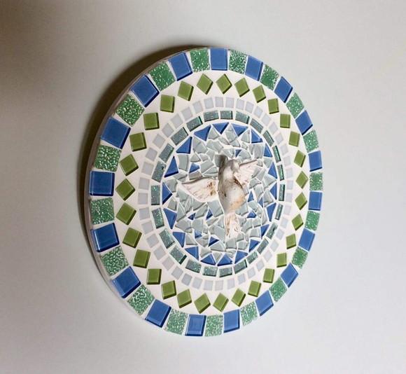 Mandala Divino Espírito Santo verde água