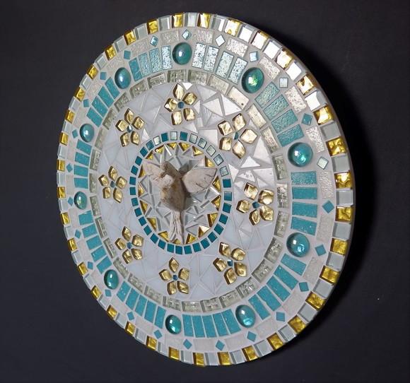 Mandala Divino Espírito Santo Verde e Dourada