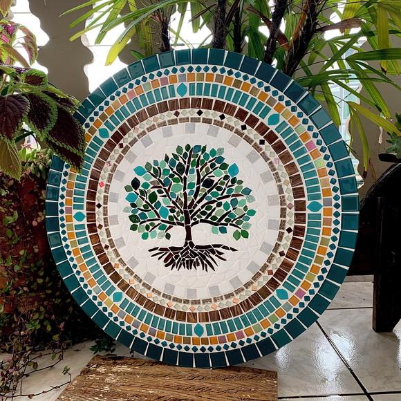 Mandala em mosaico Árvore da Vida