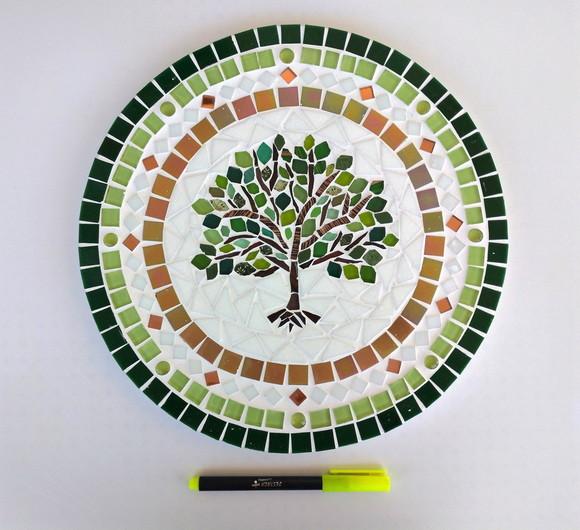 Mandala em mosaico Árvore da Vida