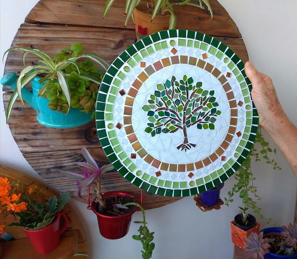 Mandala em mosaico Árvore da Vida