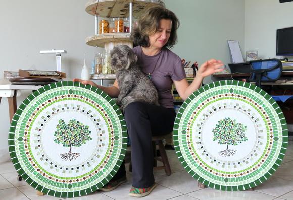 Mandala em Mosaico Árvore da Vida