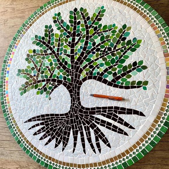 Mandala em Mosaico Árvore da Vida 80 cm