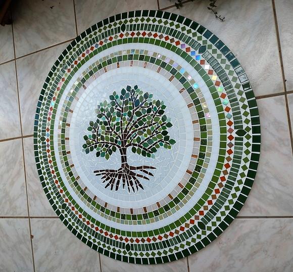 Mandala em Mosaico Árvore da Vida 80 cm