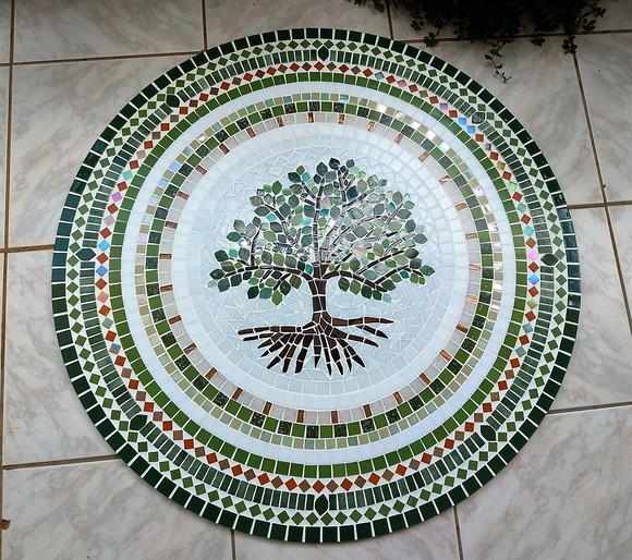 Mandala em Mosaico Árvore da Vida 80 cm