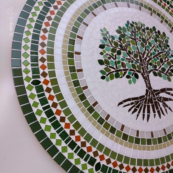Mandala em Mosaico Árvore da Vida 80 cm