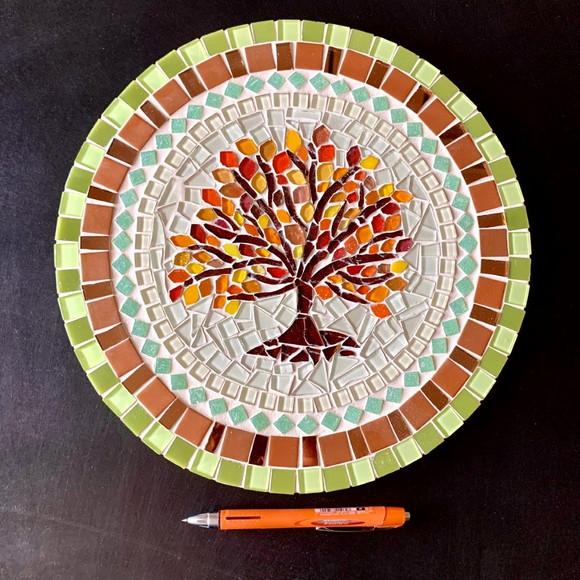 Mandala em Mosaico Árvore da Vida Outono