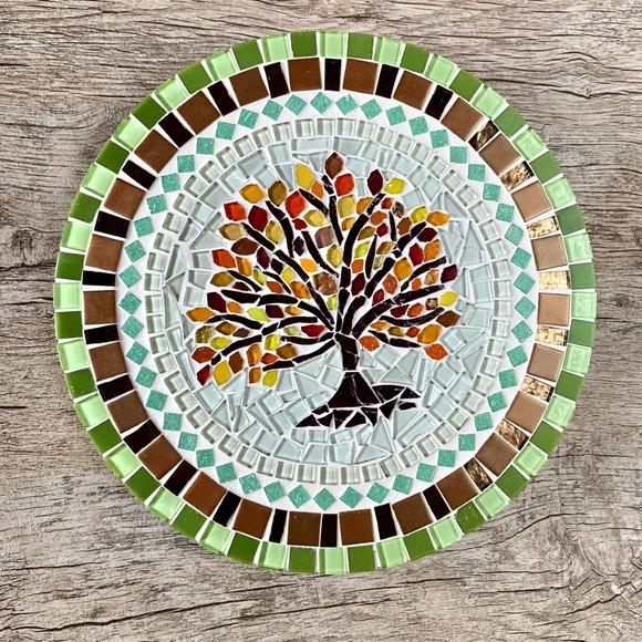 Mandala em Mosaico Árvore da Vida Outono
