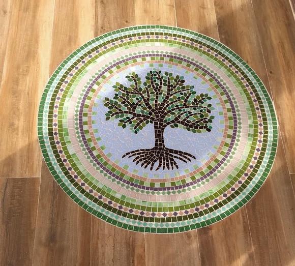 Mandala em Mosaico Árvore da Vida para Piso ou parede externa