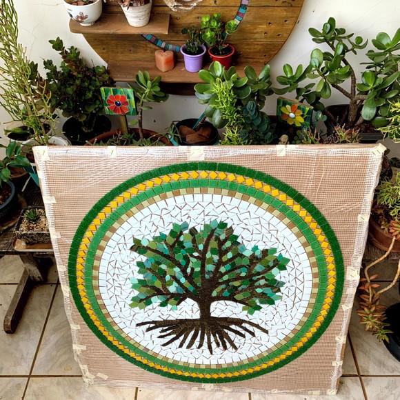 Mandala em Mosaico Árvore da Vida para Piso ou Parede