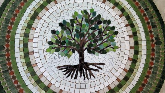 Mandala em Mosaico Árvore da Vida para Piso ou Parede