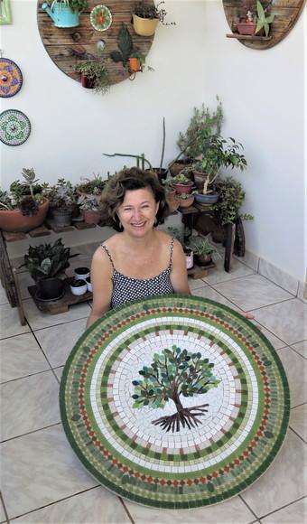 Mandala em Mosaico Árvore da Vida para Piso ou Parede