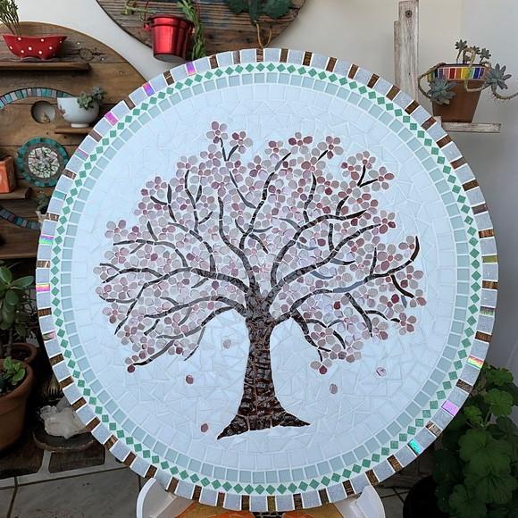 Mandala em Mosaico Árvore de Cerejeira