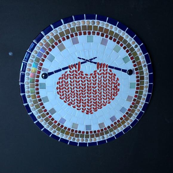 Mandala em Mosaico Coração Tricô