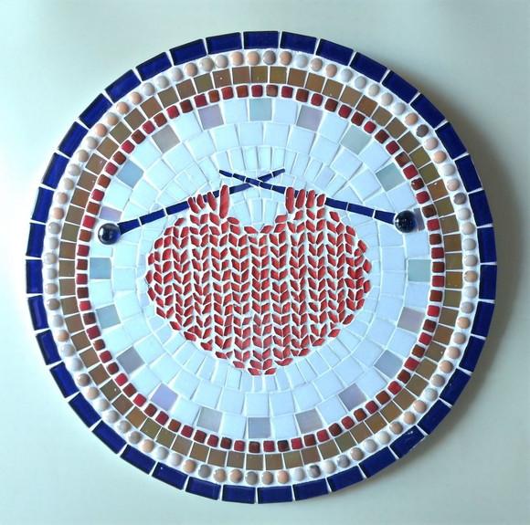 Mandala em Mosaico Coração Tricô