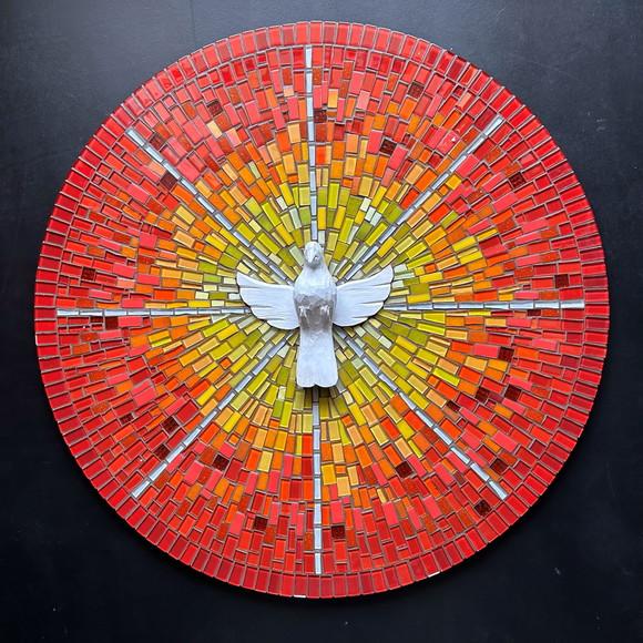 Mandala em Mosaico Divino Espírito Santo Raios 60