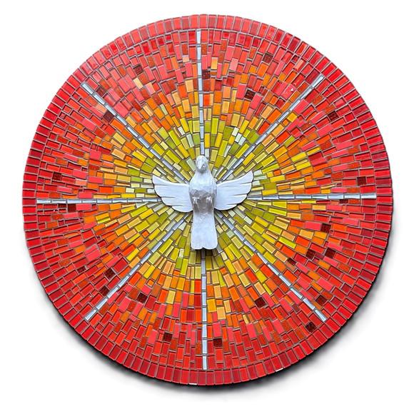 Mandala em Mosaico Divino Espírito Santo Raios 60