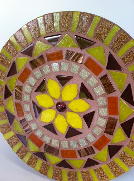 Mandala em Mosaico Flor Amarela
