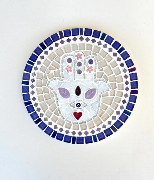 Mandala em Mosaico Hamsá
