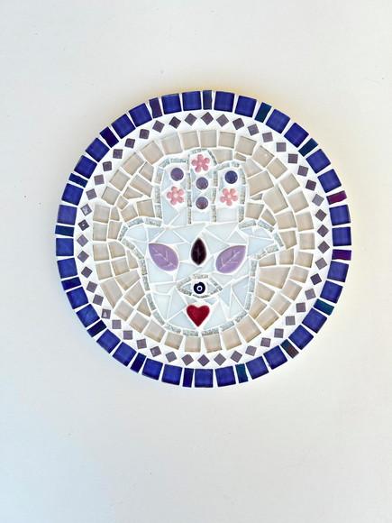 Mandala em Mosaico Hamsá