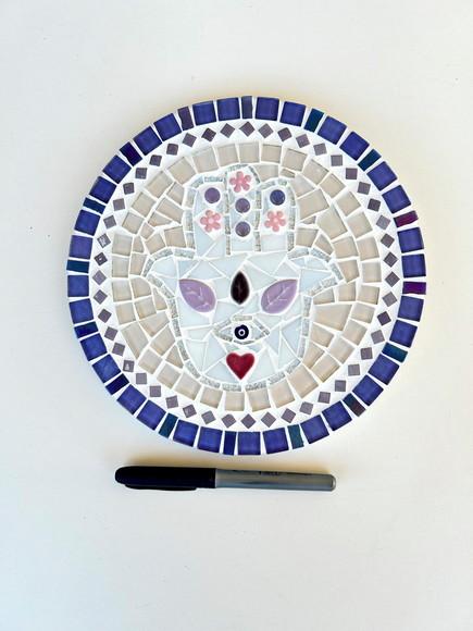 Mandala em Mosaico Hamsá