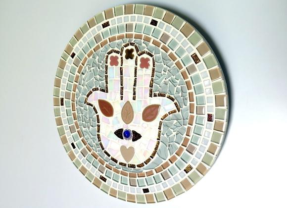 Mandala em Mosaico Hamsá