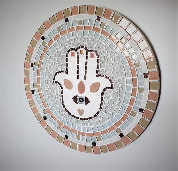 Mandala em Mosaico Hamsá 40