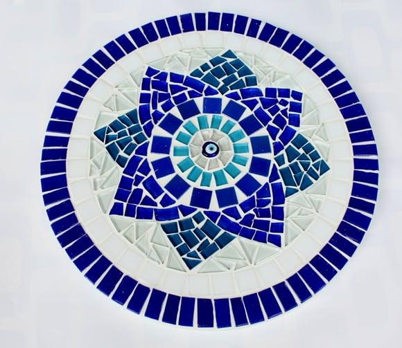 Mandala em mosaico Olho Grego