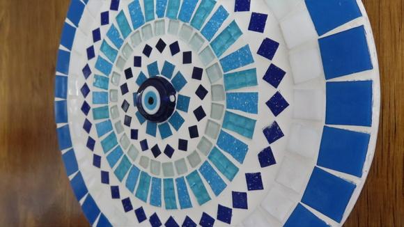 Mandala em Mosaico Olho Grego