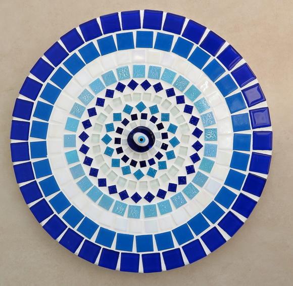 Mandala em Mosaico Olho Grego 30