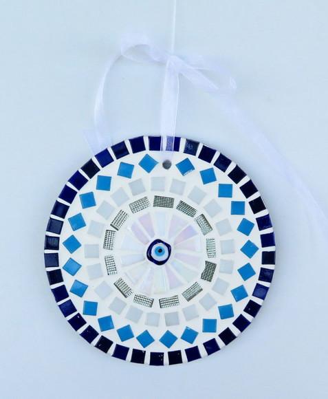 Mandala em Mosaico Olho Grego Mini