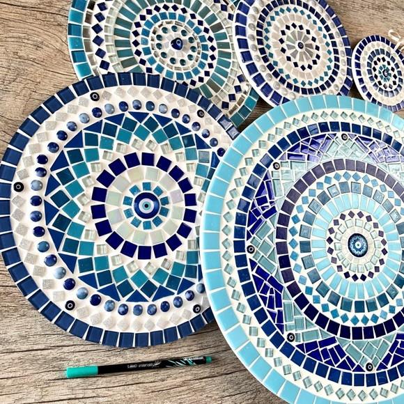 Mandala em Mosaico Olho Grego 40