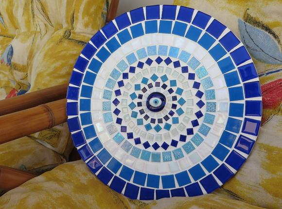Mandala em Mosaico Olho Grego 30