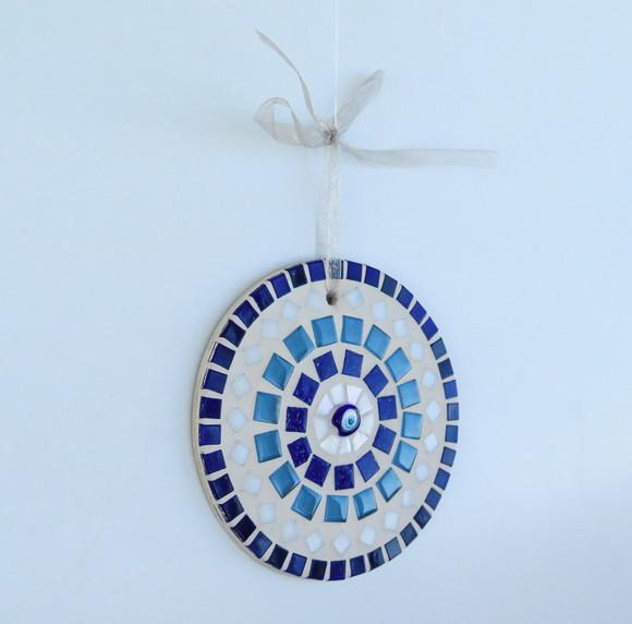 Mandala em Mosaico Olho Grego Mini