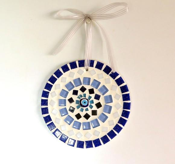 Mandala em Mosaico Olho Grego Mini